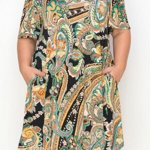 Paisley Print Dress